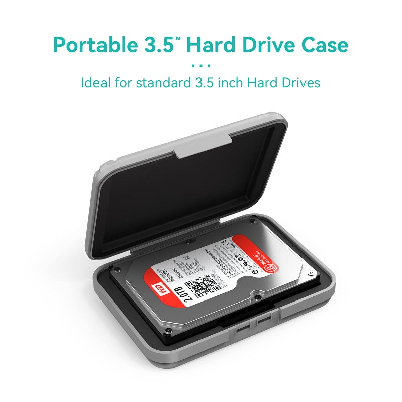 Yottamaster 5-Pack Yottamaster 3.5 Inch Portable HDD Case / External Hard Drive Case -Gray - Image 2